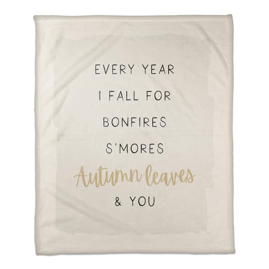Off-White Fall For You Autumn Fleece Blanket
